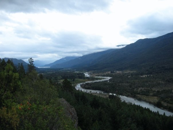 View of the Rio Azul from the mirador. 